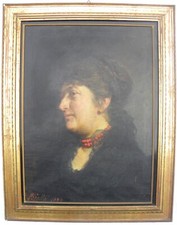 Pietro PAJETTA (Serravalle 1845– Padova 1911) Figura femminile Olio su tela 1899