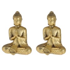 2er Set Seduto Buddha Figura