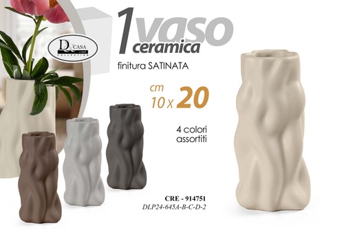 Vaso fiori satinato design - vaso,