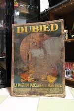 Insegna Tabella Litografata DUBIED Metalgraf '50 Pubblicità Epoca Latta Cartello