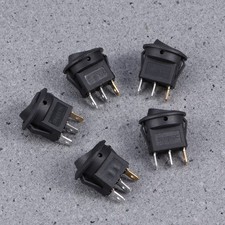  5pcs 12V 20A 3-Pin Round On / Off LED Reset Interruttore a pulsante per moto