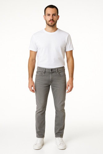Jeans uomo zip bottone tasche - jeans,