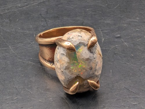 Antico anello fascia - anello, oro