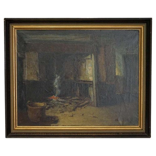 Antico dipinto olio - dipinto, ad