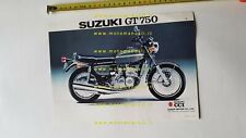 Suzuki GT 750 1975 depliant originale italiano moto brochure