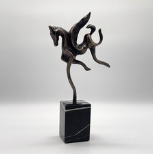 Statua bronzo vintage Pegasus Bogdan Bondikov scultura cavallo alato astratto