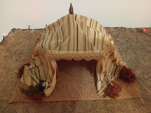 Capanna per presepe stoffa - per,