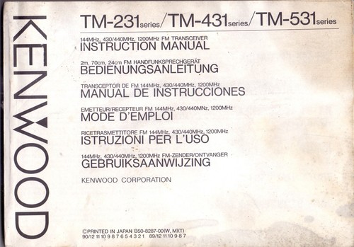 Kenwood 231 431 tm - tm-231, tm-531