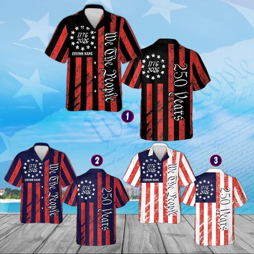 Camicia hawaiana patriottica - camicia,