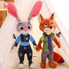 Peluche Disney Zootopia 40cm – Nick Wilde & Judy Hopps, Morbidi e Collezionabili
