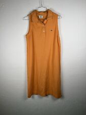 Lacoste Polo Maglietta Top Lungo Cotton Arancione taglia M Donna T-shirt Tee