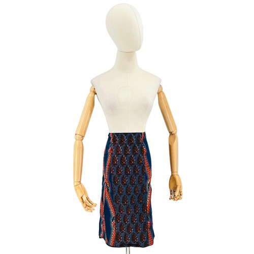 Navy blue orange african - navy,