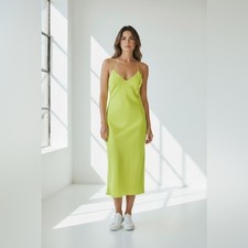 Abito zara raso verde - abito,