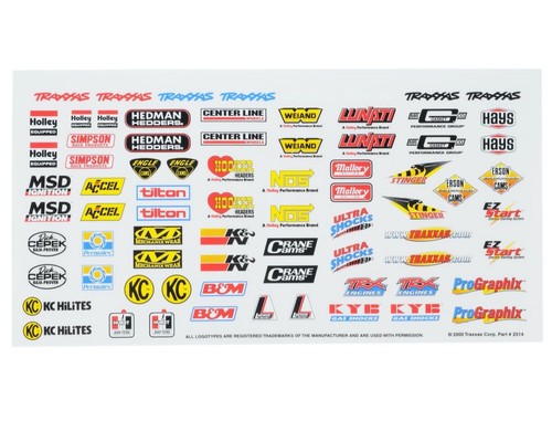 Traxxas set adesivi sponsor - adesivi,
