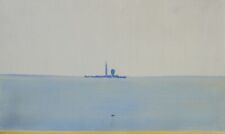 Virgilio Guidi, Marina San Giorgio Venezia, olio su tela, 60x100 cm, 1968