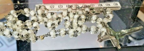 Old vintage rosario - vintage, bianco