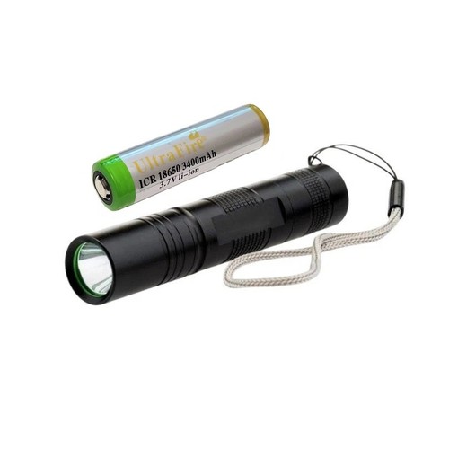 Torcia con ultrafire 18650 - con,