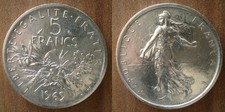 FRANCIA 5 FRANCHI 1969 Argento