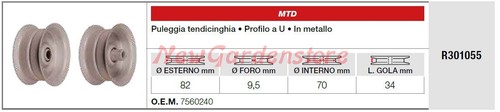 Puleggia tendicinghia mtd - puleggia,