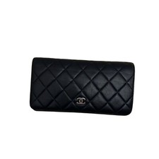 Portafoglio Chanel Trapuntato Nero e Bordeaux con Carta di Autenticità - Icona d