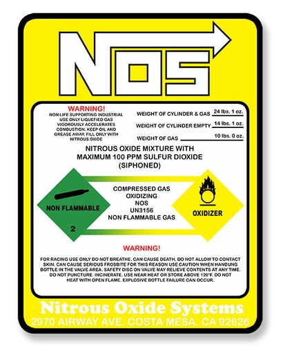 Nos nitro sticker - sticker, vinyle