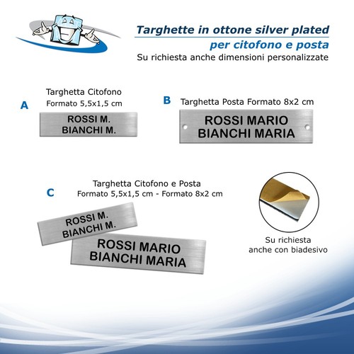 Targhette citofono posta - , in