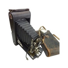 Macchina fotografica Eastman Kodak tascabile vintage 1914 con custodia in pelle n. 3A 