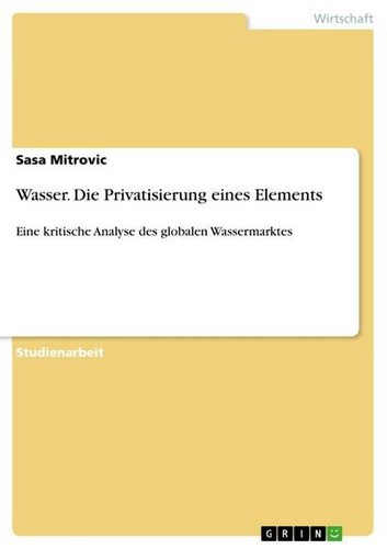 Wasser die privatisierung - die,