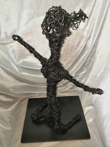 Scultura filo metallo ferro - scultura,