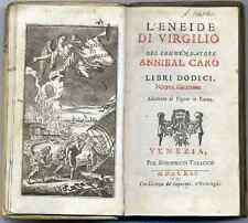 L'Eneide di Virgilio Annibal Caro Antiquarian book Venice 1741 Copper engravings