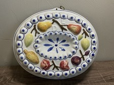 Grande Stampo Ovale Bassano Ceramiche ABC Frutta Italia Appeso a Parete 11x13