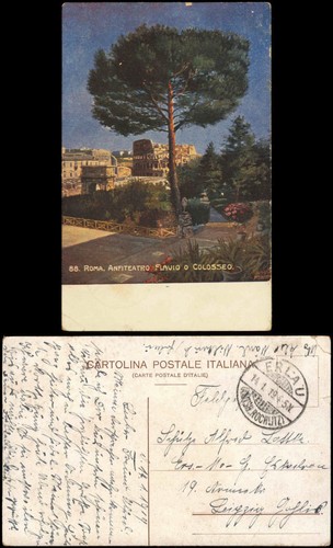Cartolina roma - roma, anfiteatro