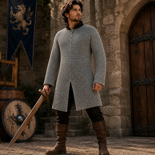 Hauberk medievale alluminio - in,