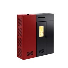 Stufa a pellet sottile Caminetti Montegrappa DUGLIA 9kW ventilata canalizzabile