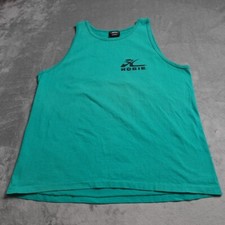 Canotta Hobie calcio uomo grande verde senza maniche girocollo vintage!