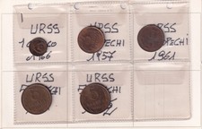 URSS Rublo - Lotto Copechi: 1 (1966), 3 (1957), 3 (1961), 5 (1961), 5 (1962)