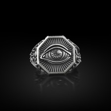 Anello con sigillo Eye of