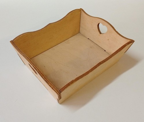 Cestino legno cuore per - cestino, in