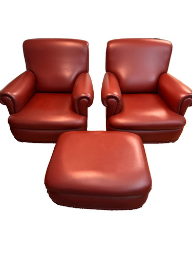 Due poltrone pelle marrone - di,