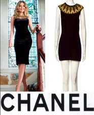 Abito Mini Maglione Maglia Egitto Nero Oro Chanel 6K Nuovo 2019 34 36 38 2 4 6 S M