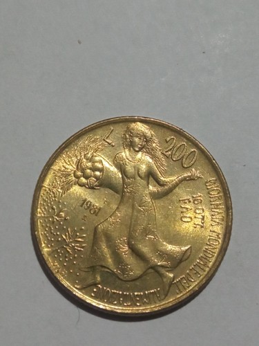 Moneta200 lire fao - 1981, –