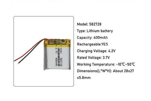 Batteria 582728 400mah - batteria,
