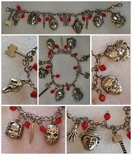Bracciale HORROR?personaggi?HALLOWEEN?ciondoli?PAURA?charms?MASCHERE perle