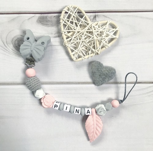 Nuckelkette bow pacifier chain - nuckelkette,