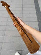 AAAA 21frets 5 corde raso arrosto fiamma acero fretless jazz basso chitarra collo