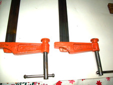 STRETTOIO FALEGNAME MORSETTE 2 PEZZI  CM.40 PROFESSIONALI DENTATI ANTISCIVOLO