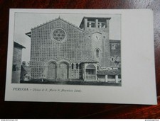 20082) PERUGIA CHIESA S. MARIA MONTELUCE NON VIAGGIATA 1902 CIRCA STEMMA SABAUDO