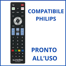 Telecomando universale compatibile per televisore tv smart tv lcd led 3d Philips