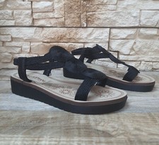 SANDALI DONNA NERE ELASTICO