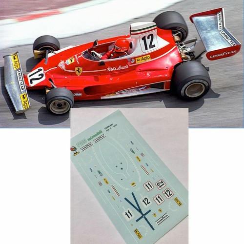 Decals ferrari 312 - decals, 1975